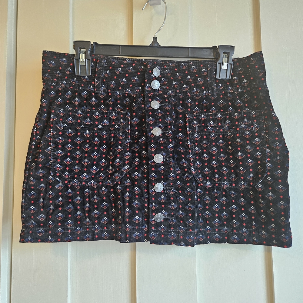 🌟3 FOR $15 Free People Black and Red Mini Skirt